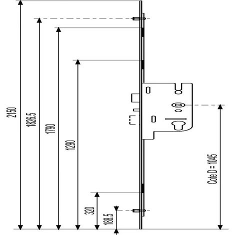 serratura ferco fercomatic 50/70 bloccaggio automatico rulli regolabili