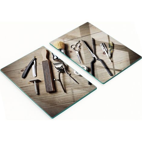 Pizarras decorativas multifuncionales de vidrio para cocina o peluquería masculina, 2x40x52 cm (1/5)
