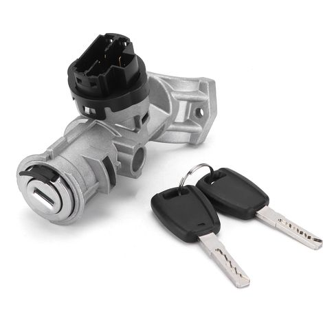 Cylindre de serrure d'allumage de voiture avec 2 clés, remplacement 1371429080 1608501280 pour Fiat Ducato 2006 (1/5)