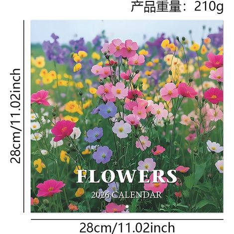 New FLOWERS 2027 CALENDAR - 2027 Floral Wall Calendar with Saddle Stitching, In Stock.