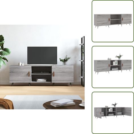 Meuble TV sonoma gris 150x30x50 cm bois d'ingénierie - Meubles Tv - Meuble Tv - Armoire Multimedia - Rangement Tv - Meuble Salle Séjour (1/5)