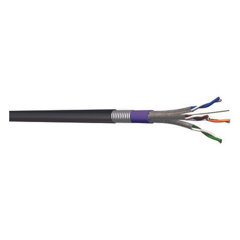 Câble Ethernet catégorie 6a U/FTP CAE Multimedia Connect, Noir, 100m PE Sans terminaison LSZH ( Prix pour Bobine de 100 Mètres )