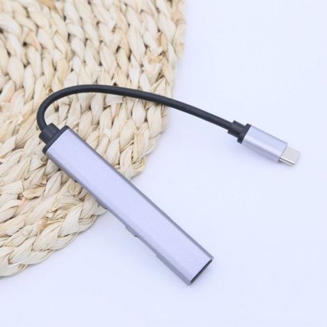 Hub USB-C avec 4 ports USB 5 Gbps Aluminium (1/5)