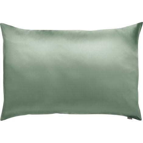 VIVARAISE - Taie d'oreiller en soie Ashley - Vert de gris - 50 x 75 cm