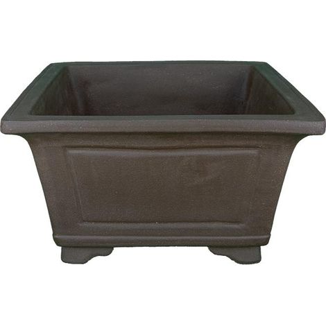 Vaso per bonsai quadrato in gres 42,5x42,5x25 cm - L82a
