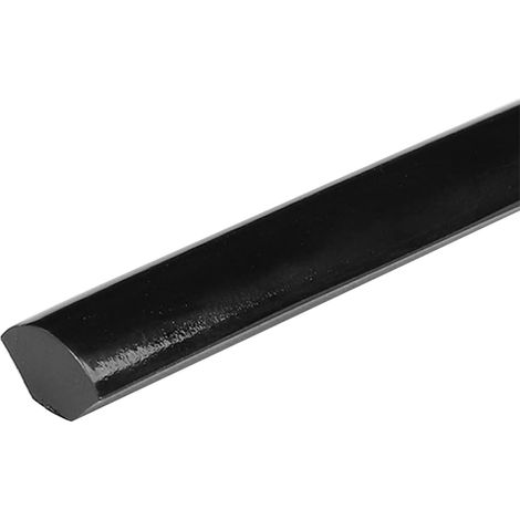 Bande de bordure TPE auto-adhésive, moulure quart de rond, décoration d'angle de mur flexible, garniture quadrant, moulure à décoller et coller pour bord de sol (S-Noir 3M) (1/5)