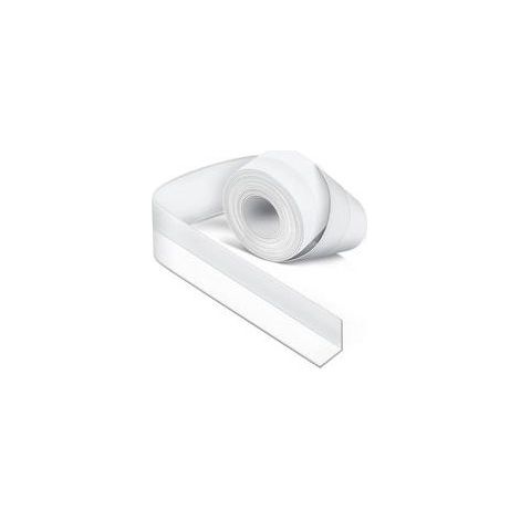 Joint Silicone Blanc Salle de Bain, Joint Salle de Baignoire, Ruban D'étanchéité, Anti-Moisissure et Imperméable, Ruban Adhésif doux Adapté à la Cuisine, les Toilettes, le Coin (1/5)