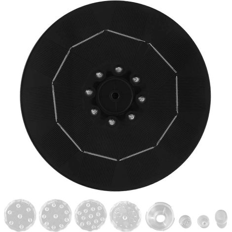 18 cm LED-Solarpumpe mit 3000 mAh Akku, 3,5 W, 6 Düsen, ideal für Vogeltränken und Wasserrecycling im Garten. (1/5)