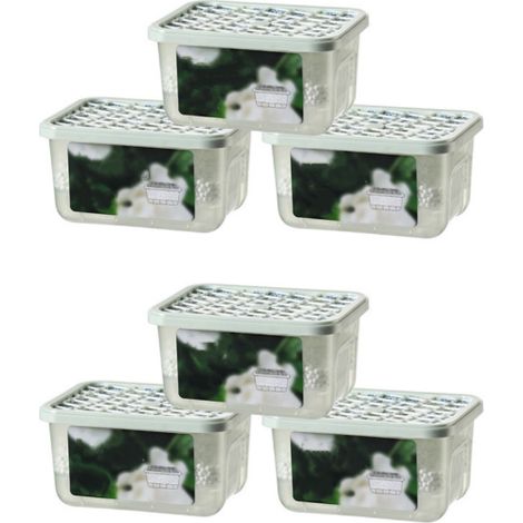 Boîte déshumidificateur avec absorption d'humidité gardénia vert, et parfum désodorisant, 6 pièces de résistante à l'humidité (1/4)