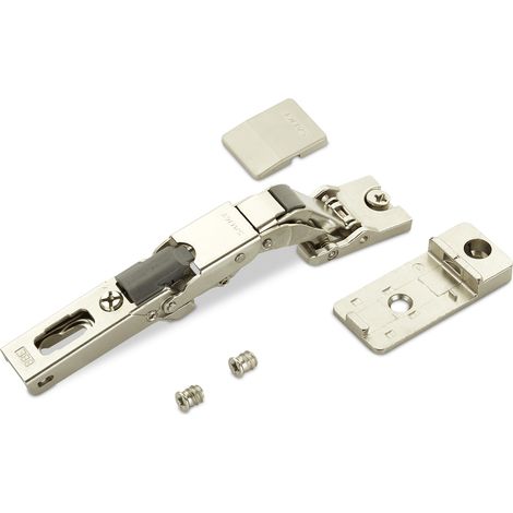 Salice Universalscharnier für dünne Türen ab 8 mm Stärke Push-Open mit Negativfeder 110° Nickel matt Möbelscharnier Schrankscharnier (1/5)