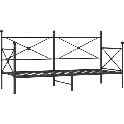 Maison Exclusive - Tagesbett ohne Matratze Schwarz 75x190 cm Stah (1/5)