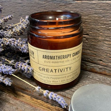 Bougie de soja aromathérapie 200g - Créativité- Vendu par 1 (1/4)
