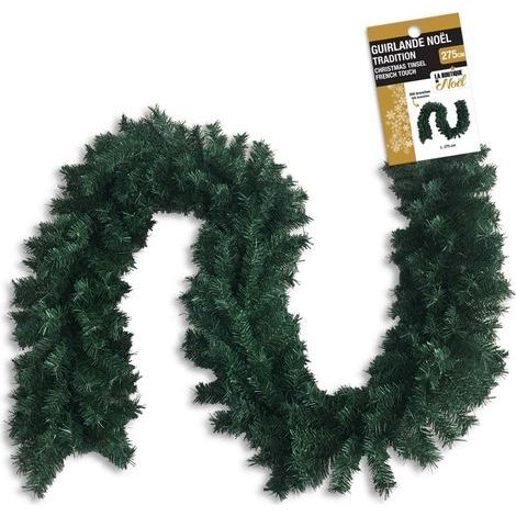 Guirlande lumineuse de Noël 275 cm – 300 branches – Flexible et réutilisable – Utilisable en intérieur et extérieur – Effet naturel – La Boutique De Noel