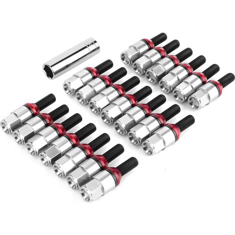 Écrous de roue M12x1.5mm en aluminium 7075-T6 - Lot de 20 - Compatible BMW Série 1 E81 E82 E87 E88 - Teinte titane (1/5)