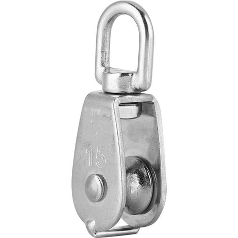 Poulie Pivotante En Acier Inoxydable 304 Pour Câble Métallique Charge Lourde Rotation 360 Degrés M15 (1/5)