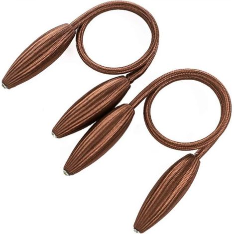 Oval curtain tiebacks for decorative curtains (1 pair)