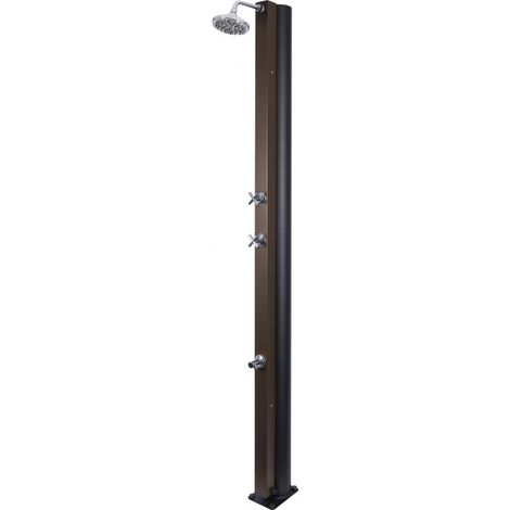 Douche de piscine solaire 30L avec rince pieds-4c2b11-Marron-15 --