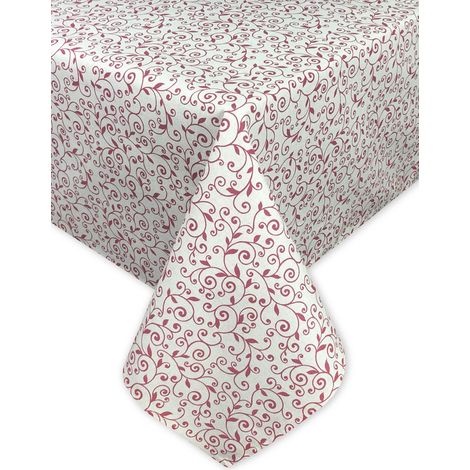 TOVAGLIA DORY arabesco ROSSO in cotone Cm. 140x140 x4 persone