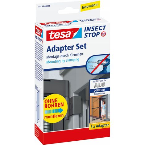 Adaptador para mosquiteras con marco de aluminio tesa, color negro (1/5)