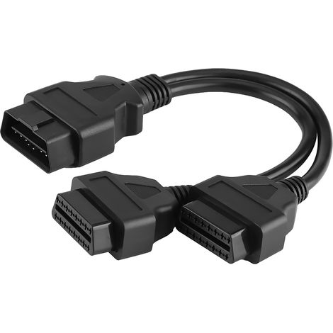 Adaptateur OBD2 16 Pin Mâle vers Double Femelle Y-Splitter Câble Extension Outil Diagnostic Auto (1/4)