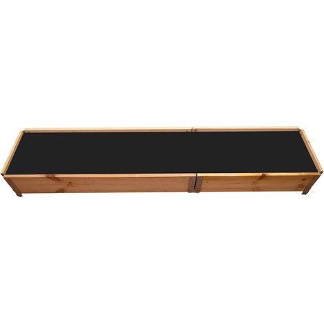 Multitanks – Carré potager en bois naturel 2000 x 400 mm – Hauteur 195 mm – Contenance 156 litres – Montage sans clous ni vis (1/4)