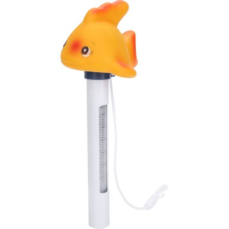 Schwimmendes, goldfischförmiges Poolthermometer, Temperaturanzeiger mit Skala für Teiche (1/5)