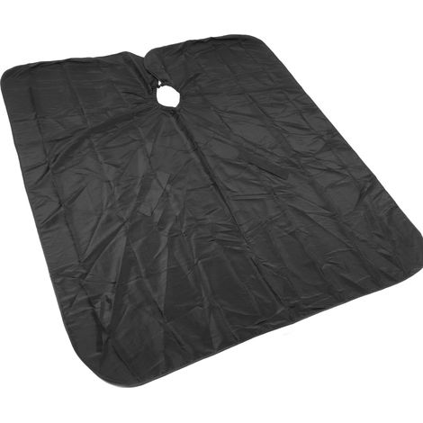 Cape de Coupe Imperméable Professionnelle pour Coiffeur - Protection Salon Noir (1/5)