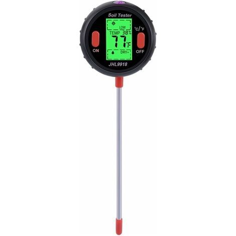 Tigrezy-5-in-1 Boden-pH-Tester-Set, Bodenfeuchtigkeitstester, Bodentester, digitaler Feuchtigkeitstester für Pflanzen