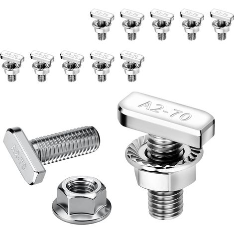 Vis à Tête Marteau M8 x 35 mm Inox A2-70 Type 28/15 10 Pcs (1/5)
