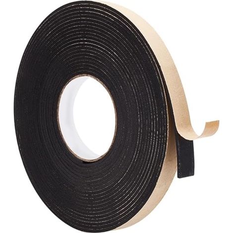 Bandes D'Étanchéité en Mousse Noire, Bande Auto-Adhésive 20mm X 3mm, Coupe-Froid pour Porte et Meubles, Voitures, Haut-Parleurs, Équipement Sportif (1/5)