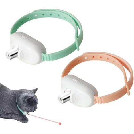 Jouets Interactifs pour Chats, lot de 2, Collier pointeur automatique pour chat, Jouet Chaton interactif électrique Automatique, Collier interactif d'intérieur pour chats et chiens, Multicolore (1/5)