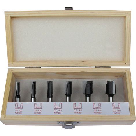 Jeu de fraises à rainurer HW S8 6 pices en coffret bois