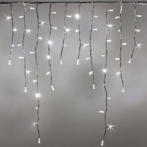 Guirlande stalactite 3M H 100CM raccordable 180 MaxiLED blanc froid avec flash 230V IP67 Lotti (1/5)