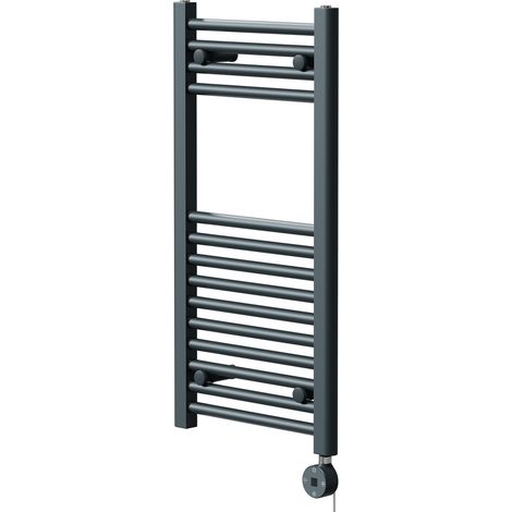 Pizarro Anthracite 800mm x 400mm Straight Digital Thermostatic Electric Heated Towel Rail (1/5)