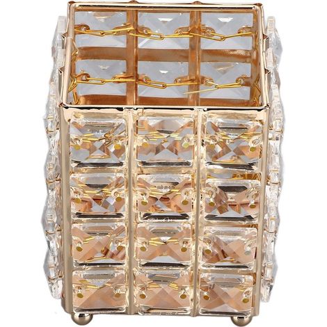 Aufbewahrungsbox aus Kristallglas im europäischen Stil, quadratische Schmuckschatulle aus Gold für Ohrringe und Ringe, Wohnaccessoires und Geschenkverpackung. (1/5)