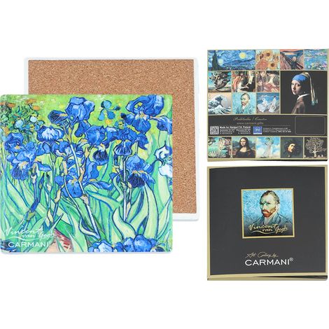 Carmani, posavasos de cerámica para taza - VAN gogh/Lirios (1/4)