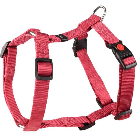 Harnais H Ziggi S/M tour de cou 35 -50 cm 15 MM rouge cerise pour chien - Flamingo (1/5)