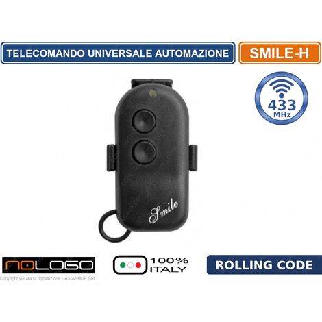 TELECOMANDO RADIOCOMANDO DINAMICO 2 CANALI PER AUTOMAZIONE CANCELLI FREQUENZA 433 MHZ ROLLING CODE