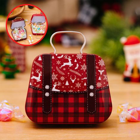 Boîte De Rangement Pour Bonbons - Boîte Métallique De Décoration Festive Noël - Pour Biscuits Et En-Cas - 7 x 6 x 3 cm - 1 Pièce (1/5)