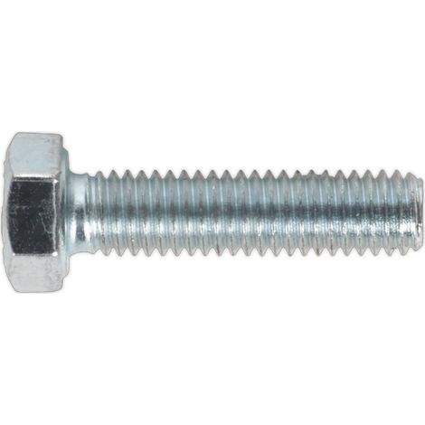 Sealey SS520 8.8 Zinc Plated HT Setscrew M5 x 20mm, DIN 933 - Pack of 50