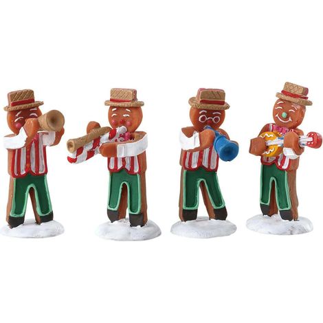 Figuritas de pan de jengibre jazz set de 4 5.3x0x0