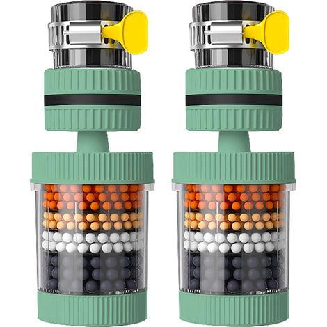 Filtre Pour Robinet Lavabo - Filtre Rotatif 360° - Purificateur Eau Cuisine - 2 Pièces (1/5)
