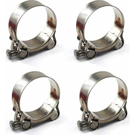 4 pièces 52-55mm Colliers de serrage à boulon en T Acier inoxydable 304 Collier de serrage (1/5)