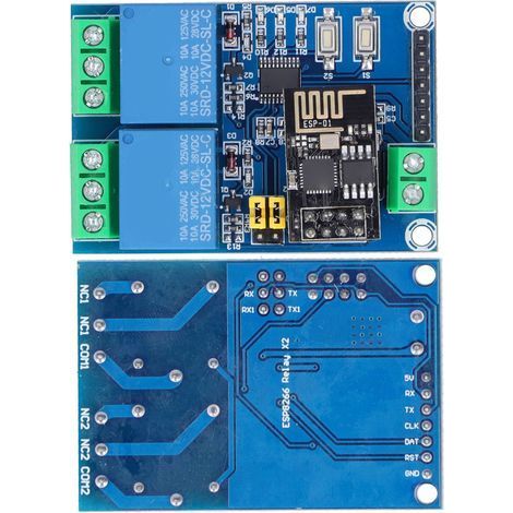 Relais WiFi double canal 12V ESP8266, Module téléphone APP, commutateur à distance pour maison intelligente IOT (1/5)