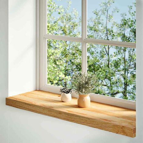 Appuis de fenêtre 2 pcs marron clair bois de chêne massif (1/5)
