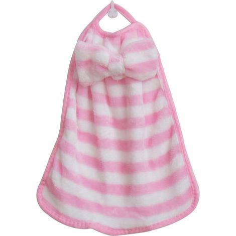 Serviette Mains Corail Polaire - Absorbante Douce Salle De Bain Cuisine - Design Nœud Avec Crochet - Lot De 1 (1/2)