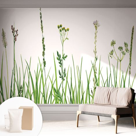 Newroom Tapete Dekorative Vliestapete mit Kleber Modern für Wohnzimmer Schlafzimmer  Zarte Flora 312x219 cm (1/5)