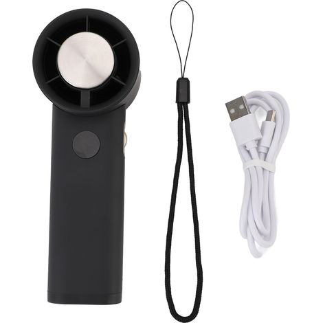 Portable Small Fan High Speed Cordless High Wind Power Cooling Handheld Fan for Outdoor Dark Gray (1/5)