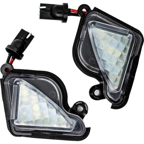 Due luci di cortesia bianche per specchietti laterali, nessun malfunzionamento, lenti forti e trasparenti, gruppo luci a LED CANBUS per veicoli, adatte per Skoda Superb Mk2, Octavia A5, A7 (1/5)