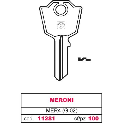 Silca CHIAVE ASC MER4 (G.VAC 0) MERONI 20.00 pz